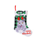Red and black plaid dog Christmas wall hanging with classic American country plaid pattern for homes