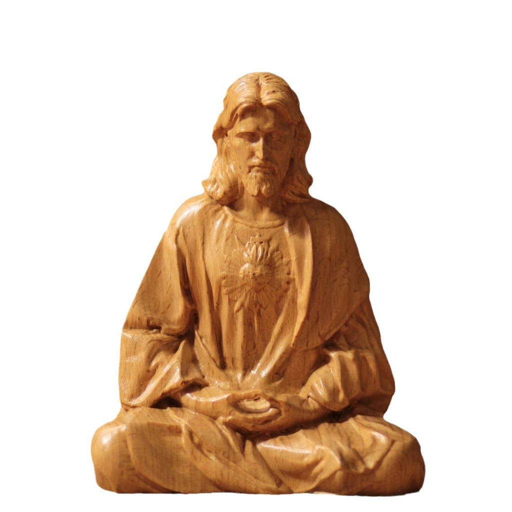 Resin nativity piece showcasing the sacred Jesus figure