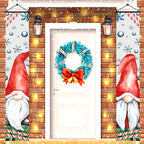Holiday decoration featuring nutcracker character on fabric flag