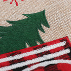 Festive Christmas Tree Skirt Flat View - Seasonal Decor