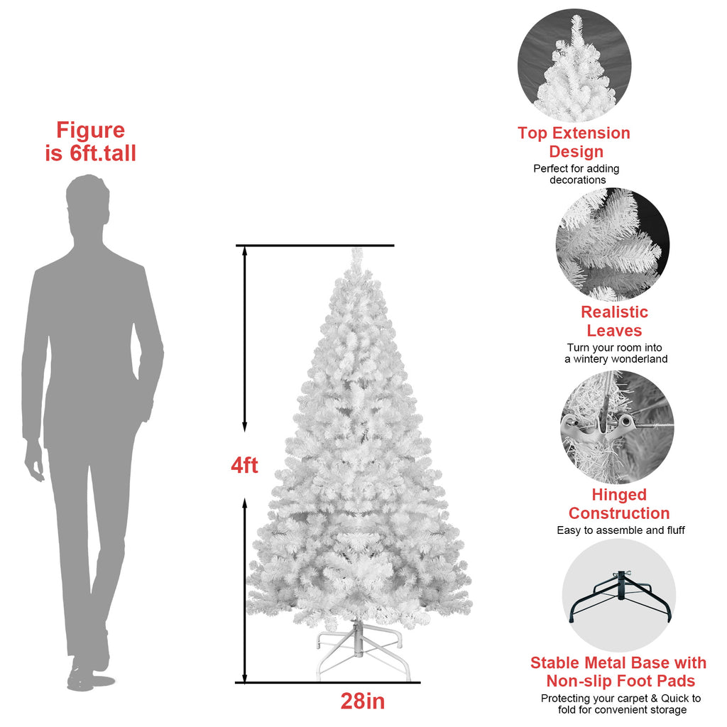 Fully decorated PVC Christmas Tree with ornaments and lights