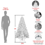 Fully decorated PVC Christmas Tree with ornaments and lights