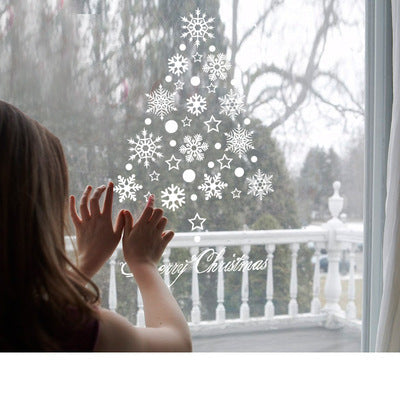 Intricate snowflake design on glass surface with holiday ambiance