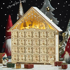 Handmade wooden Christmas ornament for holiday display
