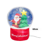 Festive snowman and elk inflatable bringing Christmas warmth outdoors