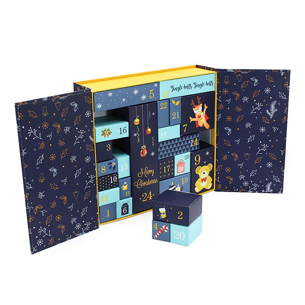 Christmas advent calendar gift box on display