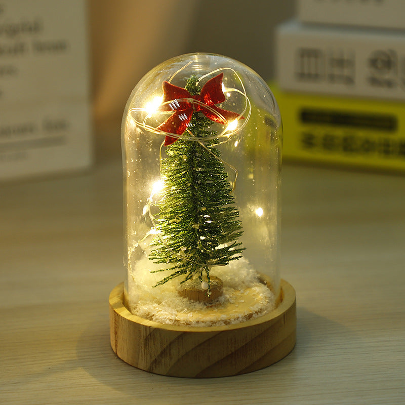 Christmas Mini Glass Cover Night Light - Holiday Home Decor Secondary image