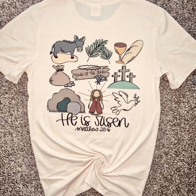 Jesus Resurrection 3D Print T-Shirt front view featuring a bold Christian graphic design
