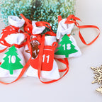 Set of Christmas countdown bags for seasonal home display
