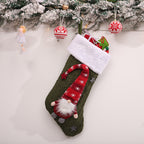 Set of colorful Christmas stocking gift bags for children