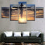 Abstract Jesus Christ canvas wall art set displayed in a living room setting