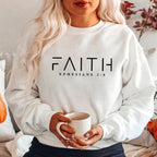 Faith Bible Verse Pullover Sweatshirt in red color option