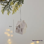 Decorative ceramic Christmas ornament pendant with holiday theme for Christian home