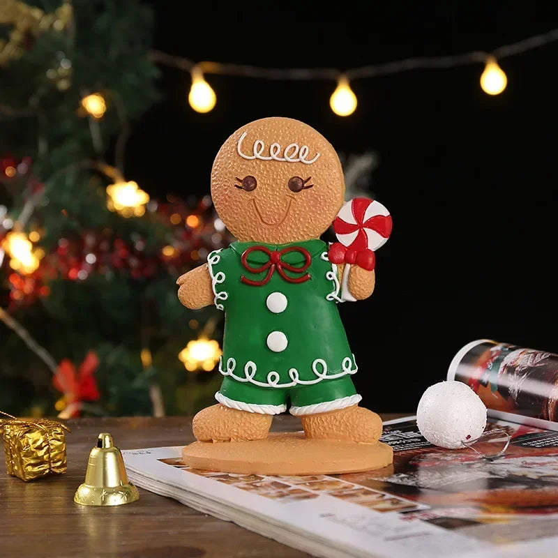 Gingerbread man ornament with ribbon for hanging on Christmas tree