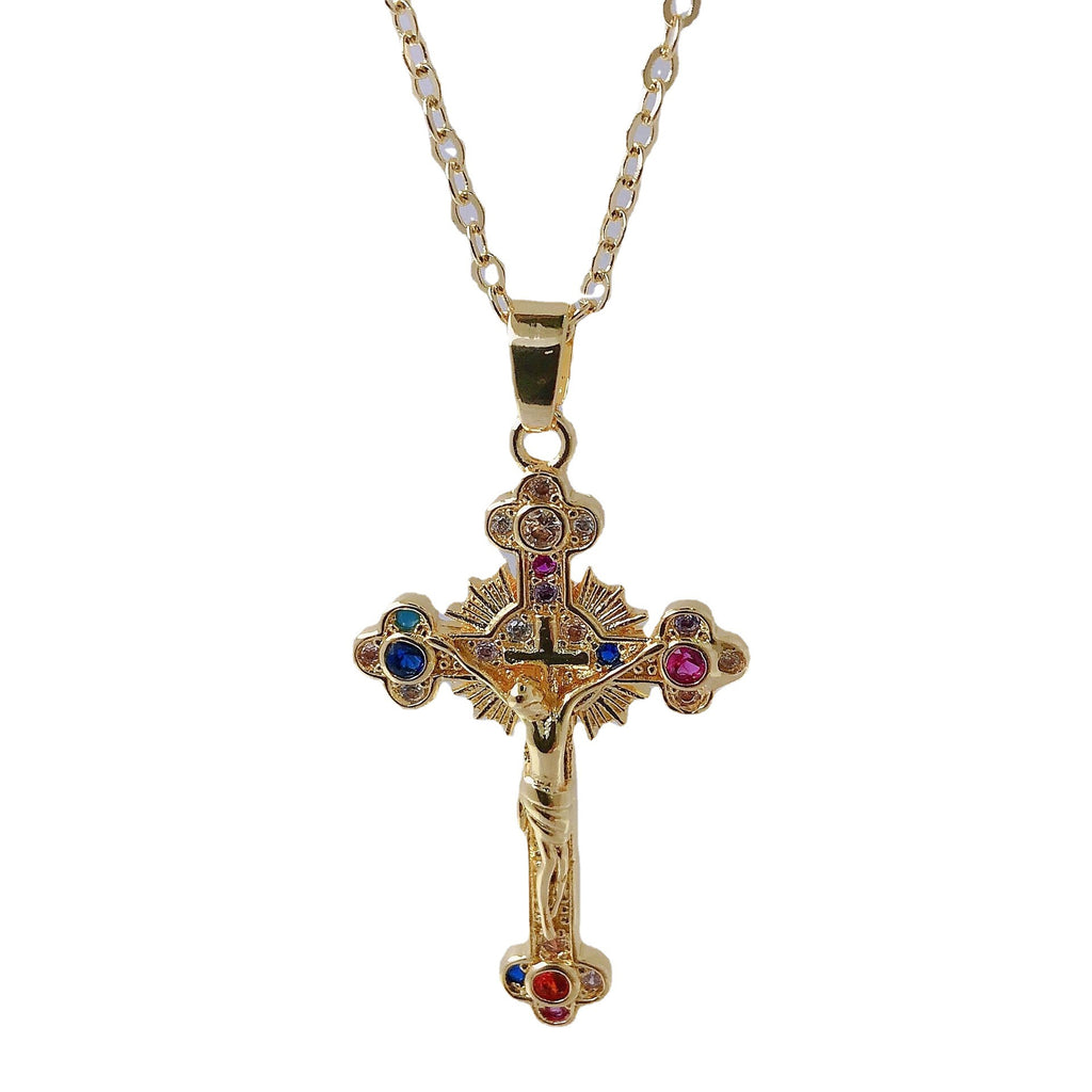 Two pendant styles side by side showing distinct cross designs