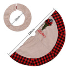 Festive tree skirt in natural linen tones for Christmas decor