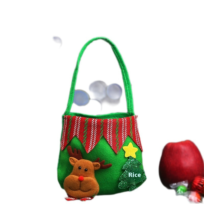 Four festive Christmas gift pouches together