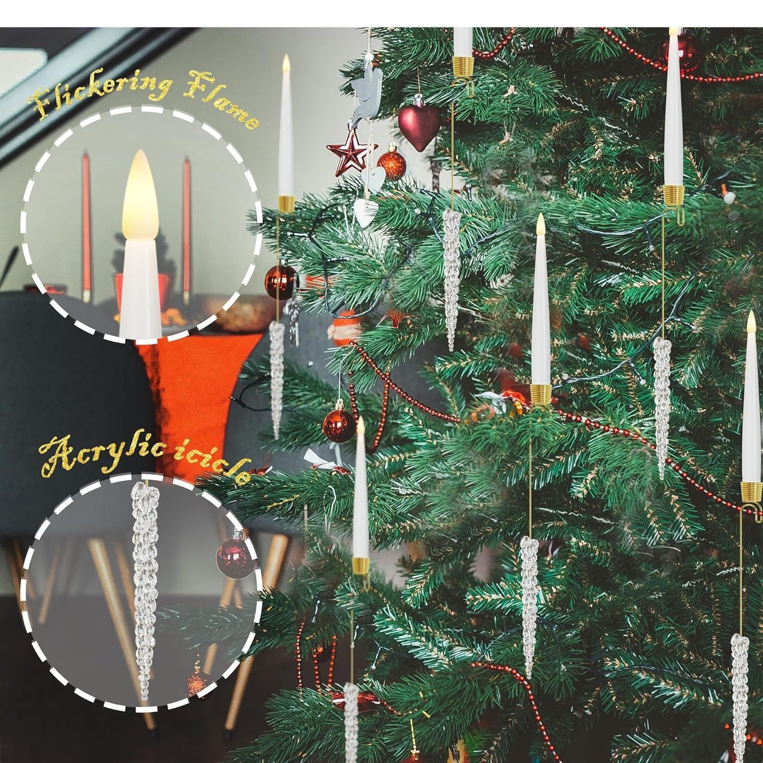 Christmas snowflake LED pendant ornaments for holiday decorating