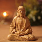Compact 10cm Jesus figurine for desktop or shelf Christmas decor
