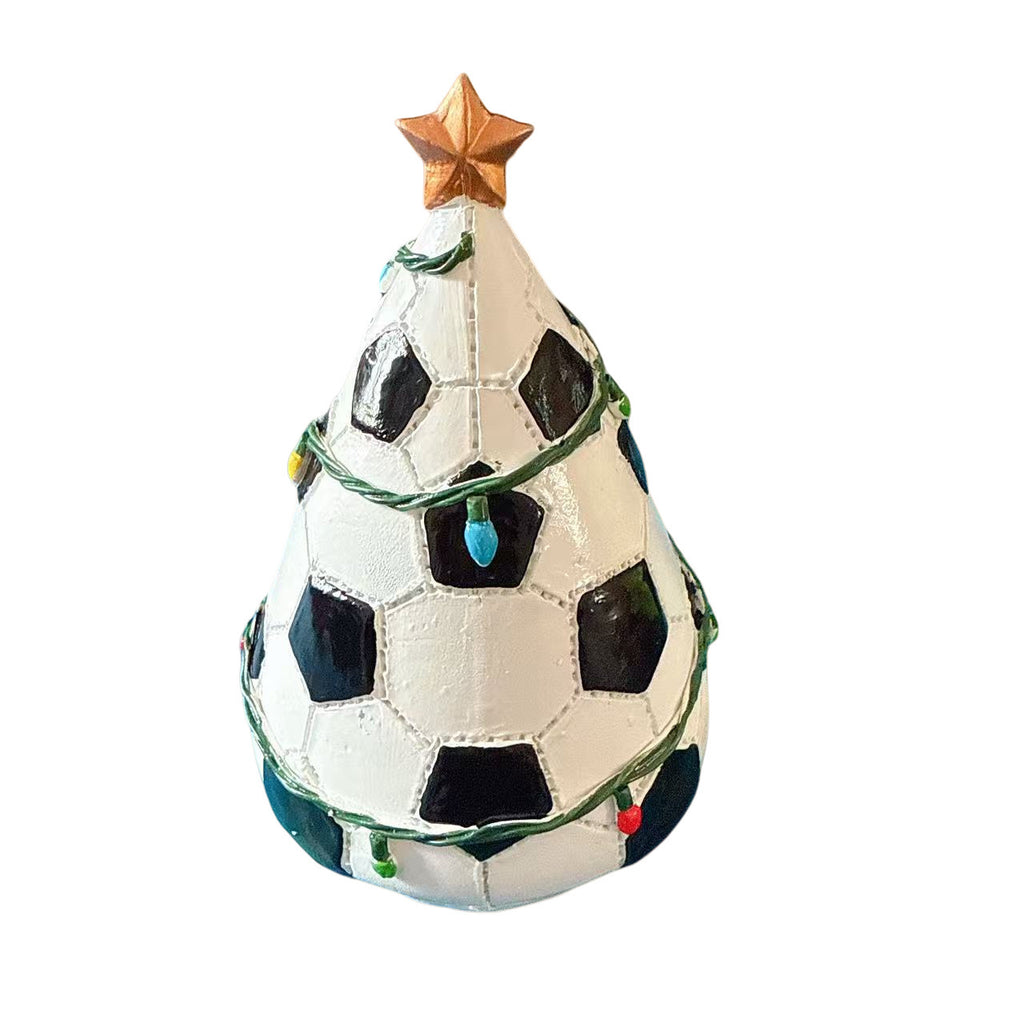 Rugby Christmas tree ornament F with compact festive design