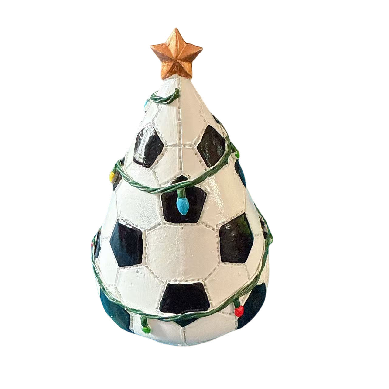 Rugby Christmas tree ornament F with compact festive design