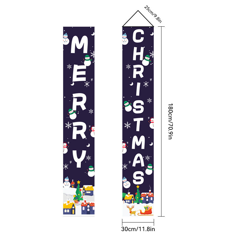 Christmas Couplet Flag - Nutcracker and Snowman Banner Secondary image