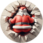 Round Acrylic Santa Claus Christmas Ornament - Christian Home Decor