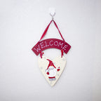 Grey snowman painted wooden Christmas decoration, winter holiday home accent
