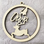 Wooden hollow carved pendant showcasing American Christmas style decor