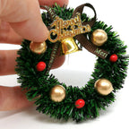Holiday wreath with bells and ribbon for Christmas decorating