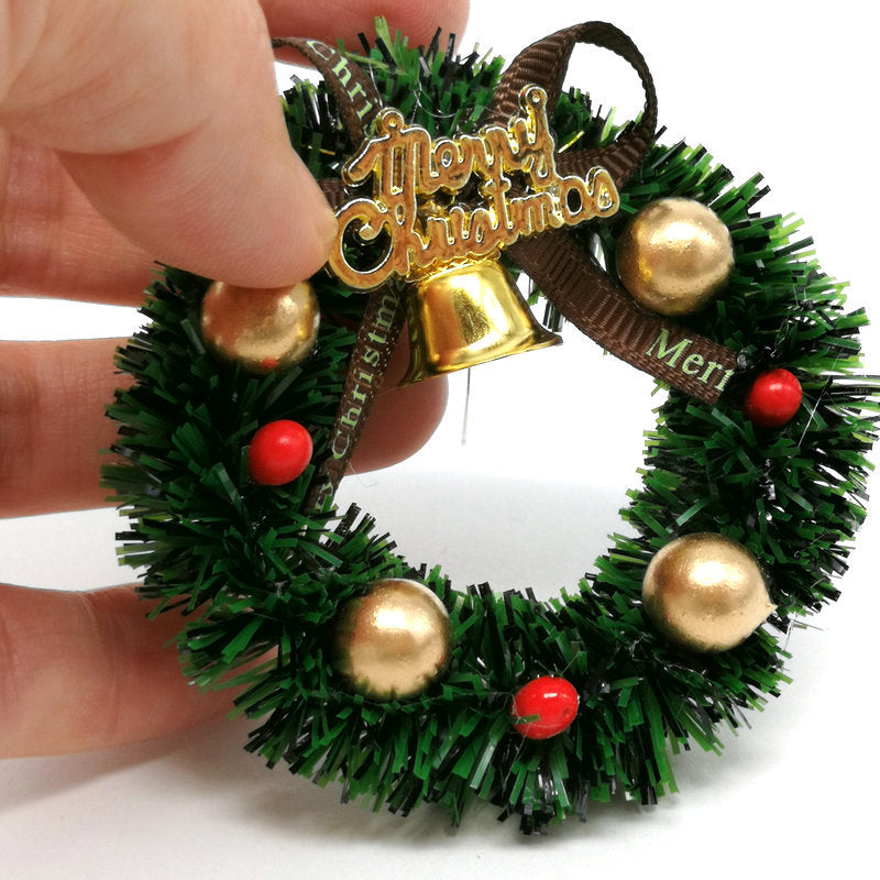 Holiday wreath with bells and ribbon for Christmas decorating