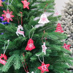Wooden Christmas decoration displaying European and American holiday style