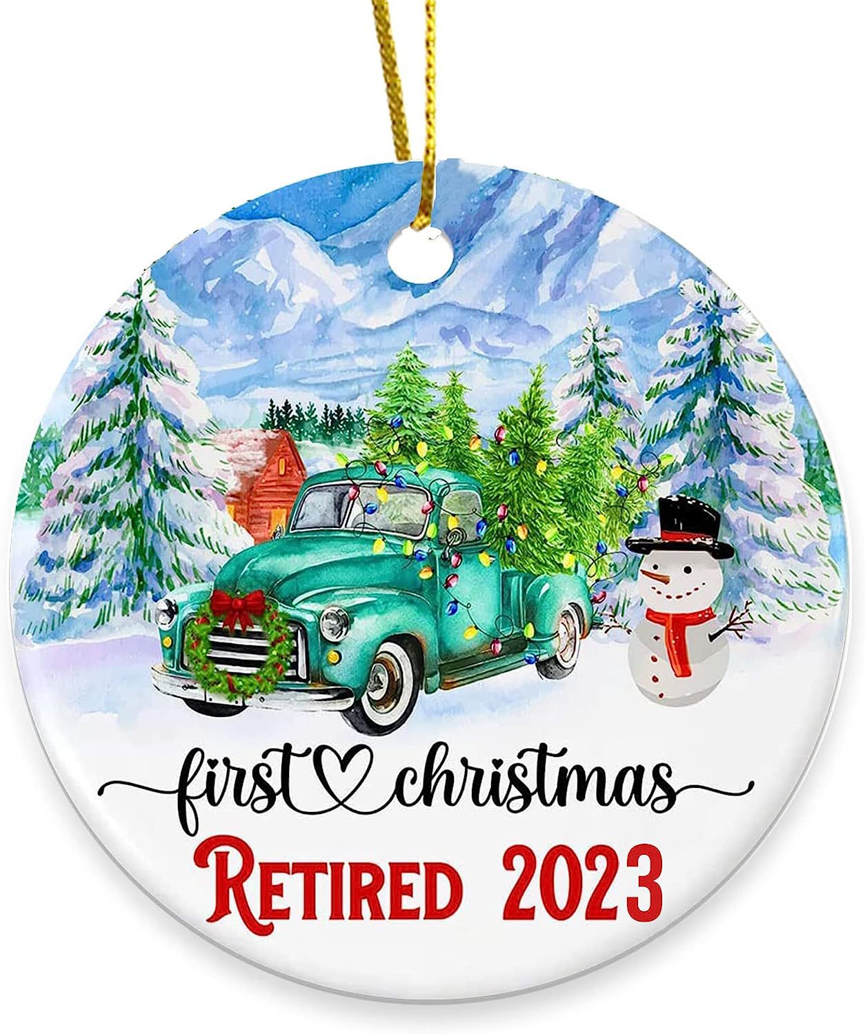 Christmas wooden plaque ornament showing natural wood texture