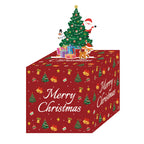 Red Christmas money box decoration with festive holiday design for gift exchanges and Christmas celebrations