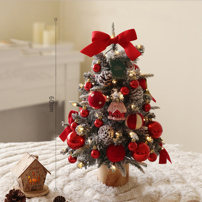 Set of colorful PE Christmas tree variants including brown bale and berry styles