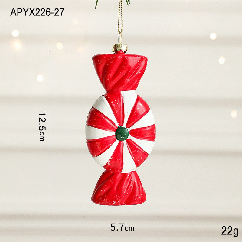 Festive painted plastic Santa Claus Christmas tree ornament decoration