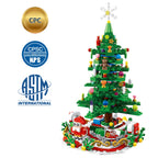Package contents showing 701 plastic pieces for Christmas tree assembly