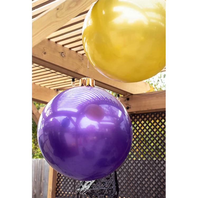 Blue oversized Christmas ball ornament decoration