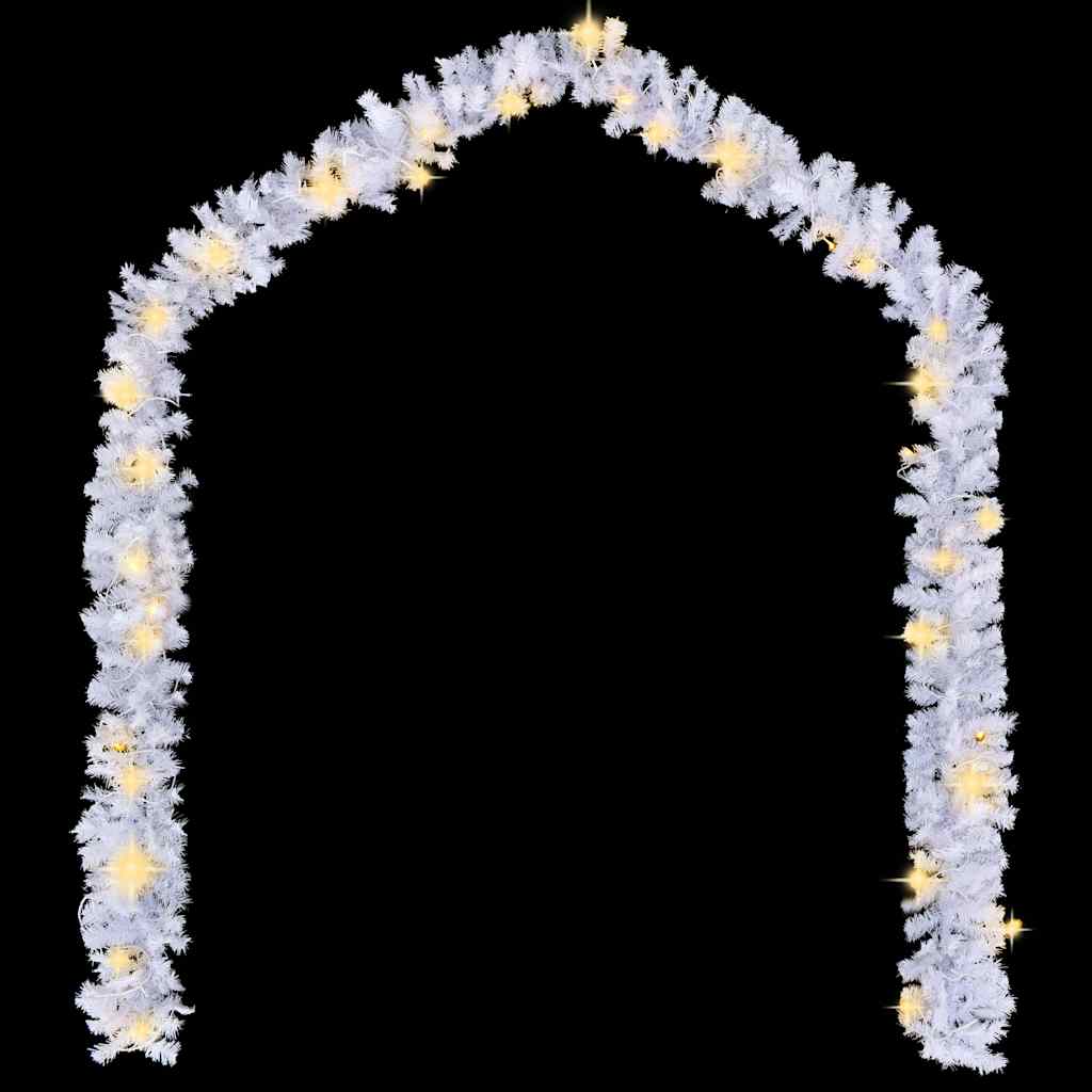 Christmas garland with multiple light effects illuminated