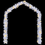 Christmas garland with multiple light effects illuminated