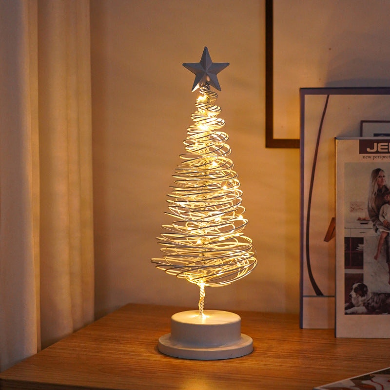 Spiral design LED Christmas light in warm white for festive ambiance