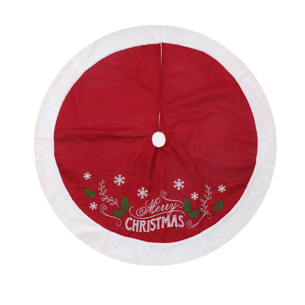 Redleaf flannel Christmas tree skirt in American country style for holiday home decor Main image