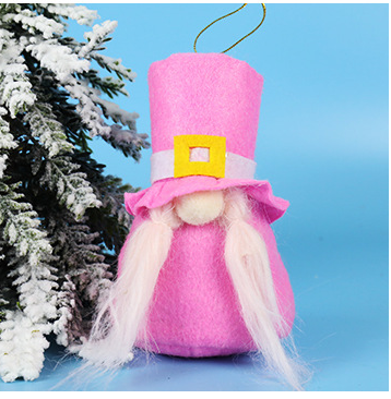 Close-up of soft plush Christmas figure for cozy holiday atmosphere