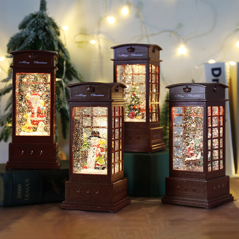 Christmas music box ornament with decorative holiday accents