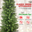 Green PVC pencil Christmas tree with full branches for holiday decorating