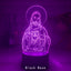 Mary and Jesus 3D LED night light glowing in soft color, faith home decor