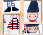 Festive wooden Christmas ornaments ready for home decoration