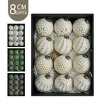 Antique Christmas ball ornament set arranged for Christmas display