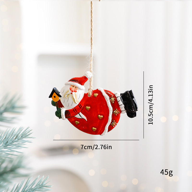 Playful cartoon elk Christmas ornament ready for hanging on a tree - Christmas decor
