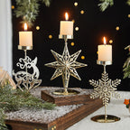 Romantic Wrought Iron Christmas Candlestick Decoration - Christian Home Decor